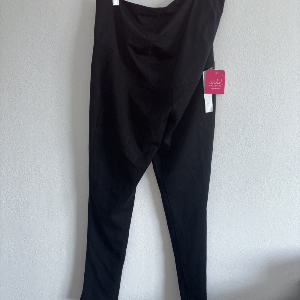 Isabel Maternity by Ingrid & Isabel Over Belly Black Maternity Pants Size 4 NEW